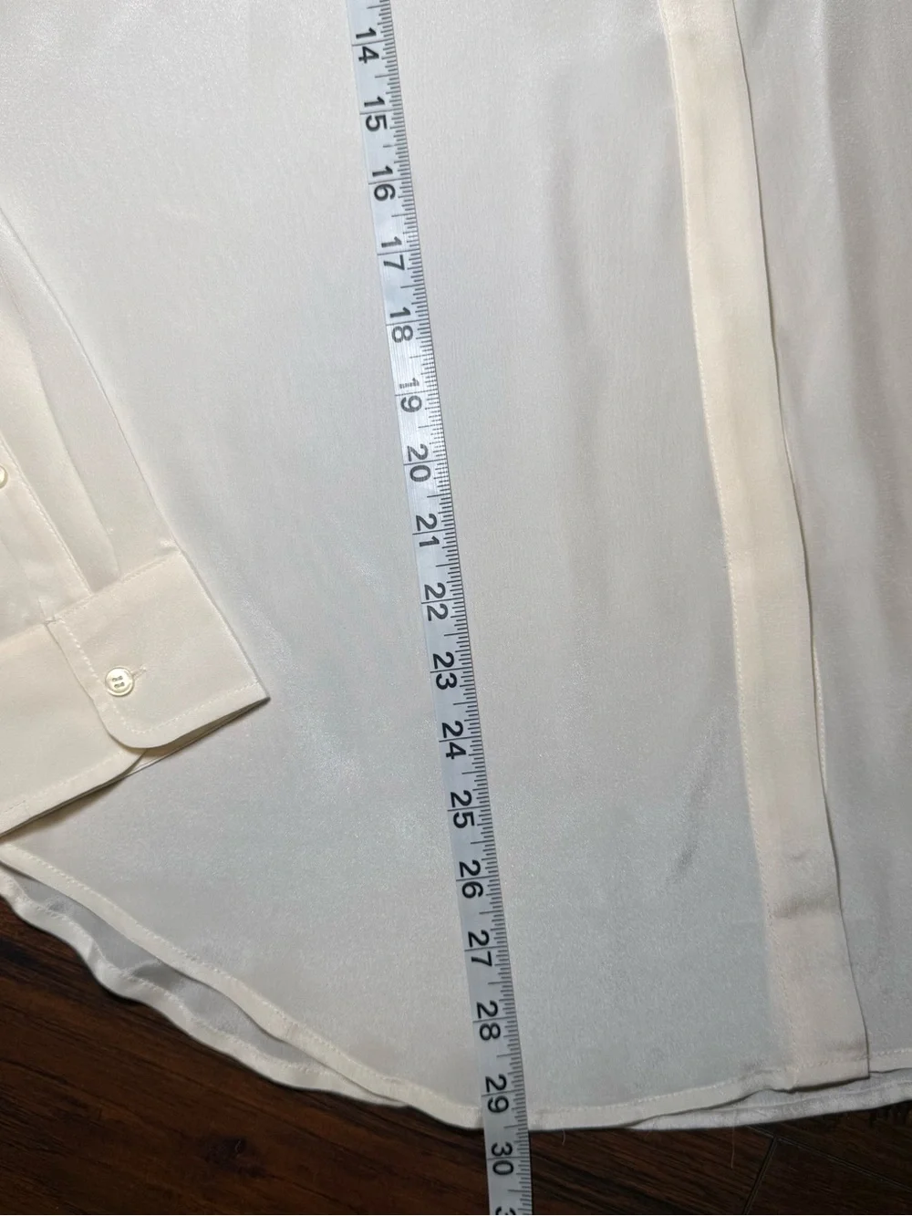 J.Crew NWT 100% Silk Button Down Blouse 12 Tall Ivory Classic Corporate Luxury